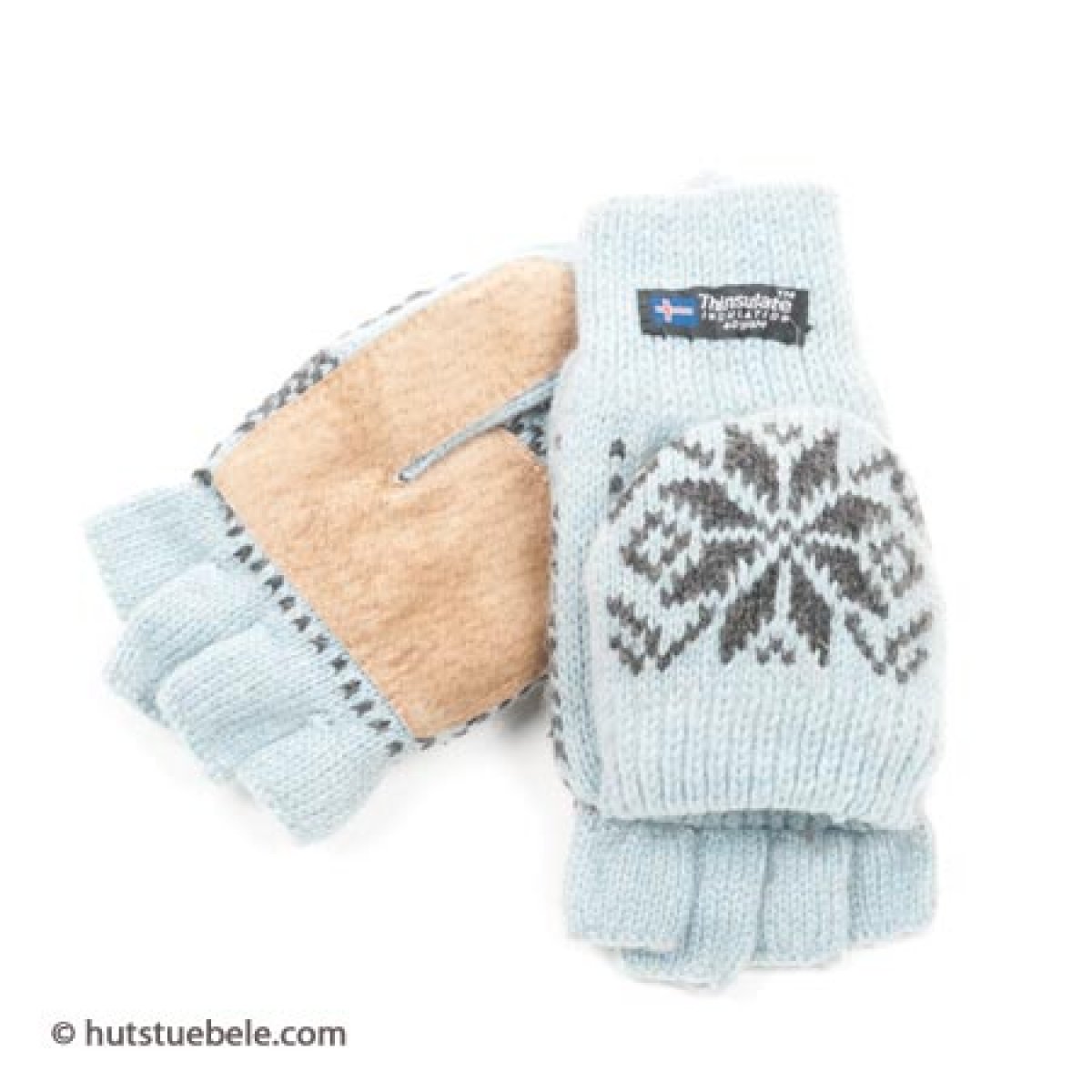 Handschuhe mit Norwegermuster Fingerhandschuhe mit Klappe Fäustlinge