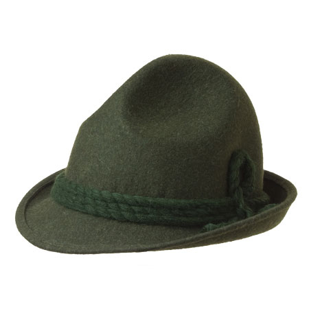 hunting hat with wool cord