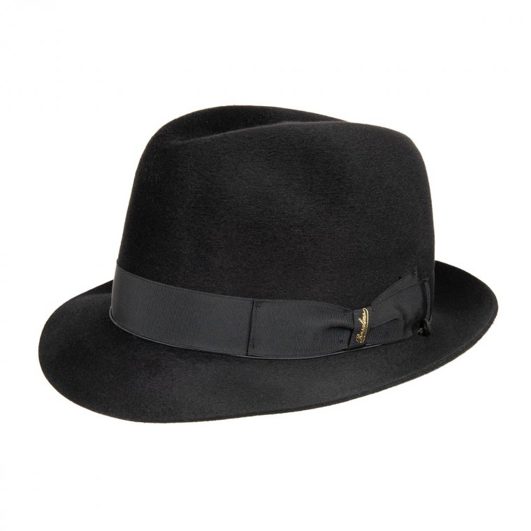 BORSALINO Bogart Fedora Cervelt Furfelt Hat black Online