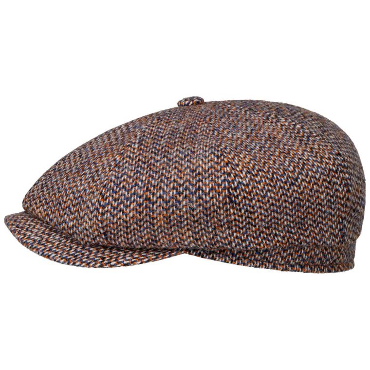 Stetson Harris Tweed flat cap men