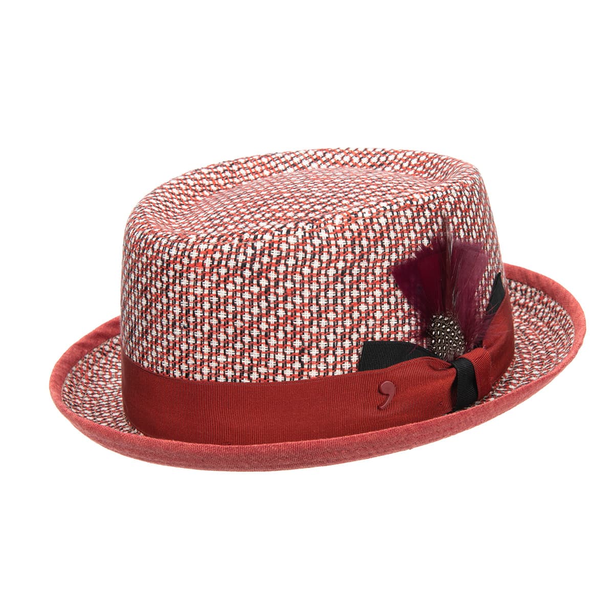 ALFONSO D'ESTE | Roter Pork Pie aus 100% Leinen
