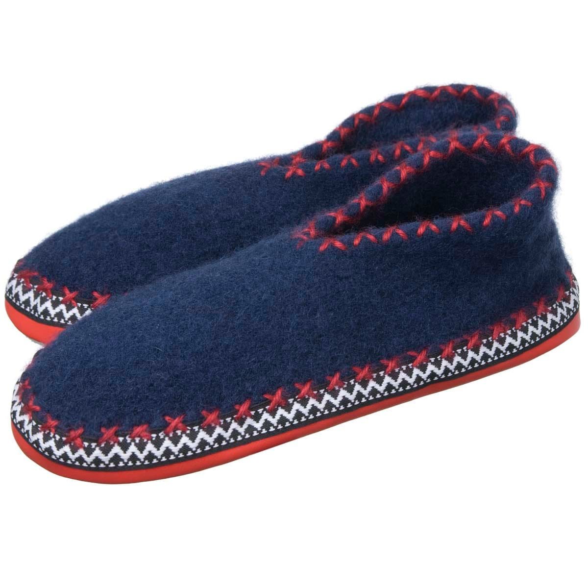 Leather sale wool slippers