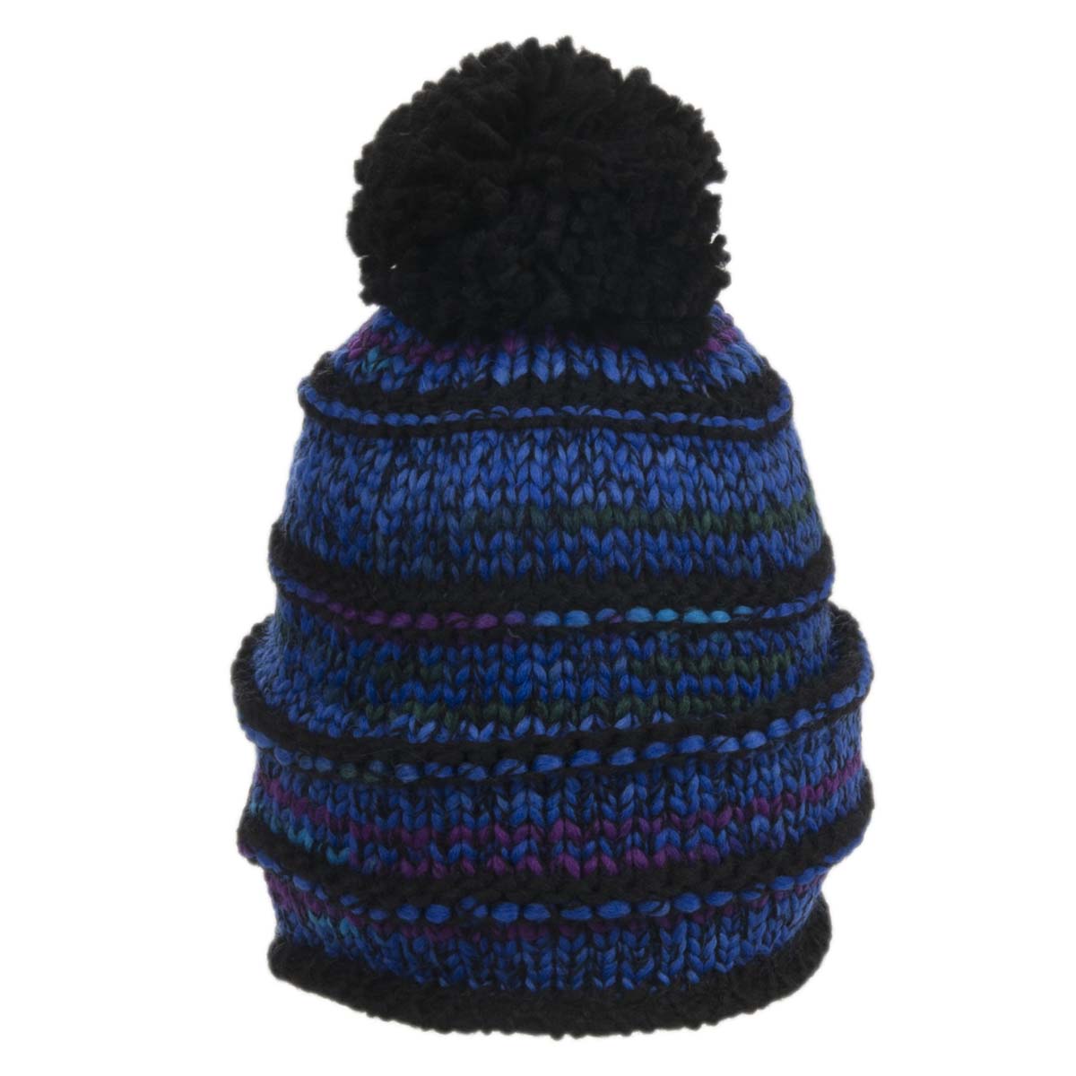 Damen Strickmütze Leopardenmuster | Mit Bommel & Stretch | Wintermütze Acryl