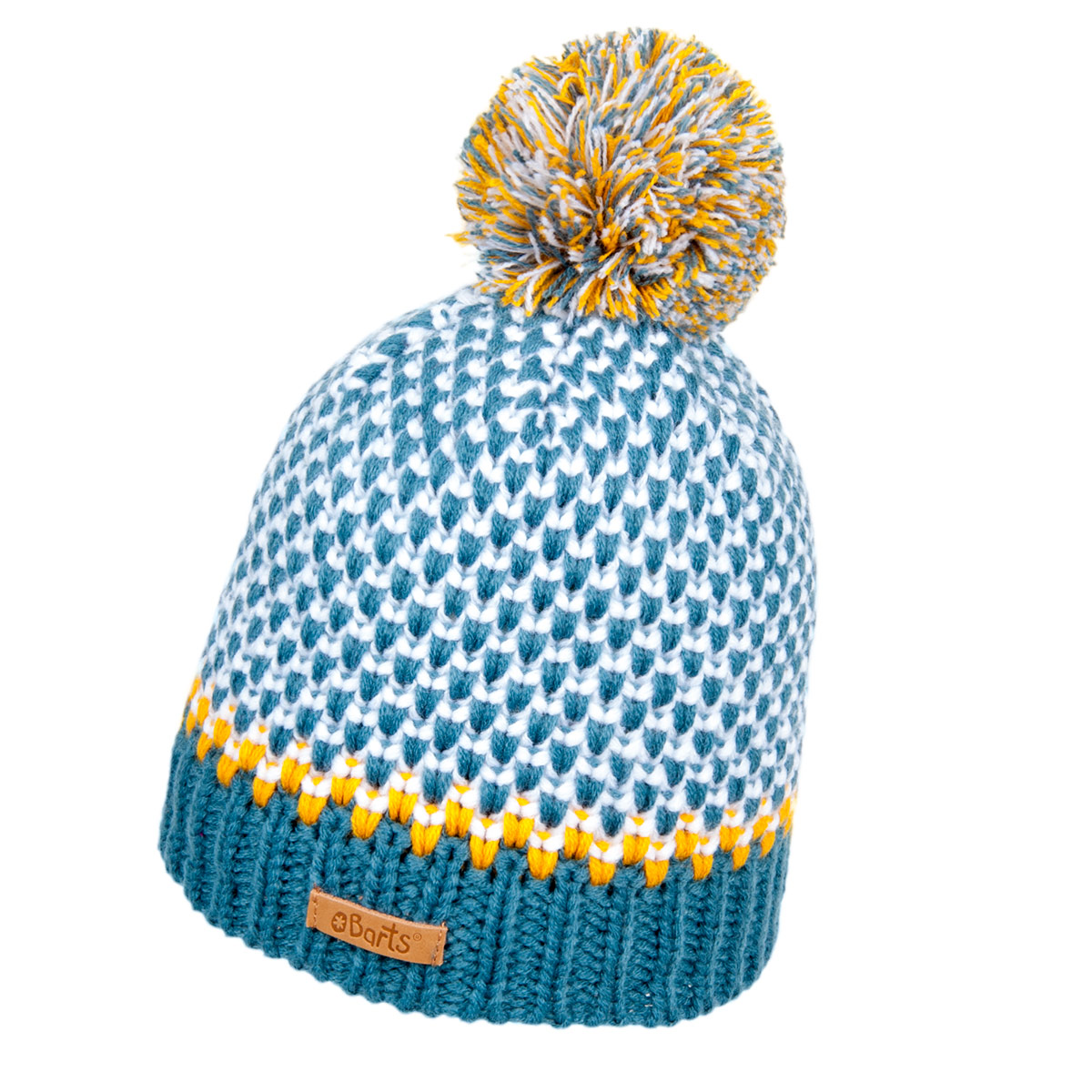 lining and warm pompom BARTS hat with kids