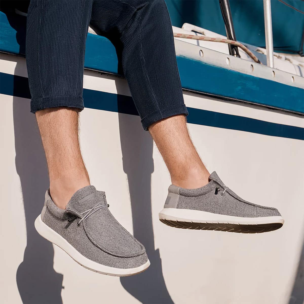 GIESSWEIN | Merino moccasin men color slate 017
