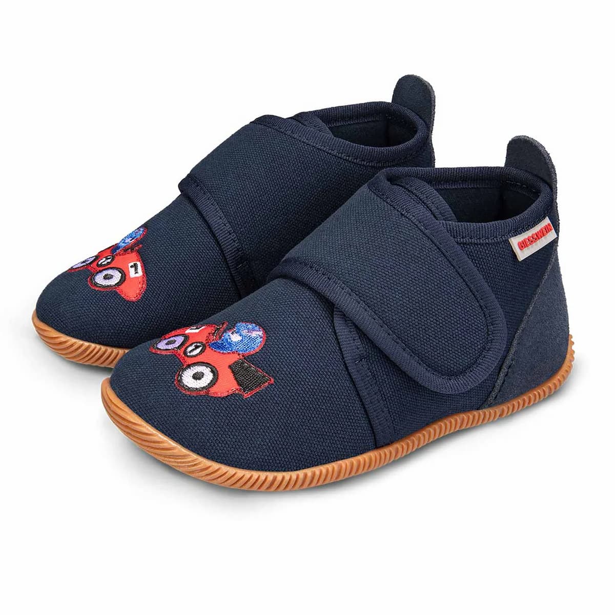 GIESSWEIN | boys' high slippers SAARLOUIS racing car with pilot made of cotton