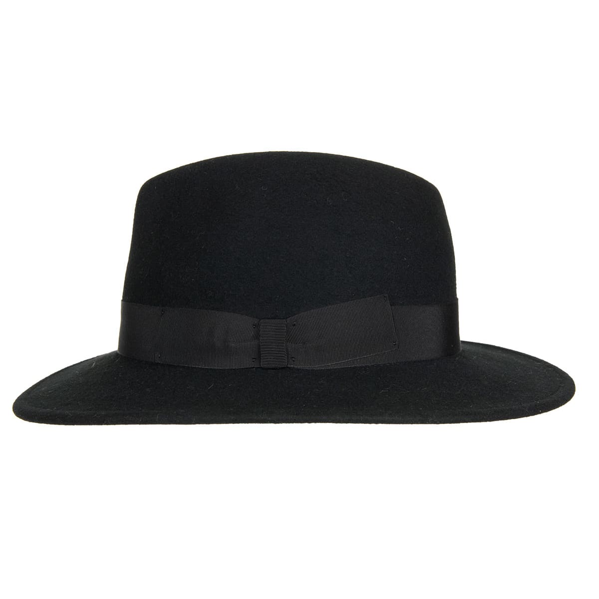 HUTTER | Premium Filzhut schwarz mit Bandgarnitur schwarz