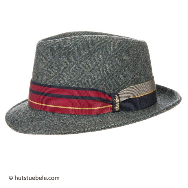 Herrenhut Trilby by Borsalino Hüte mit schmaler Krempe und breiter bunter Stoffband Garnitur