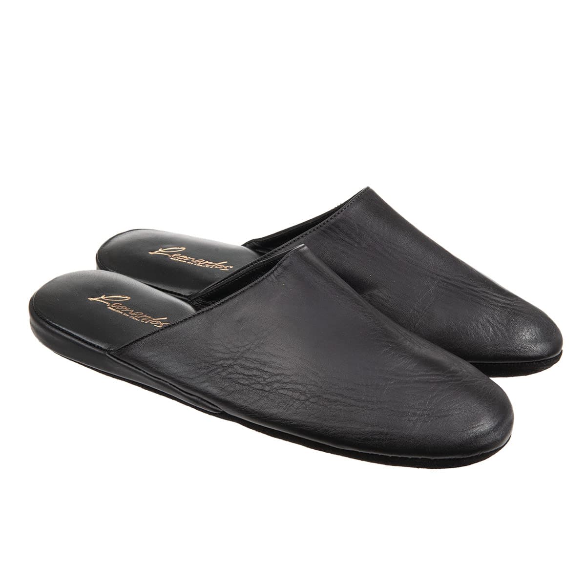 LEONARDOS | real leather slippers with box