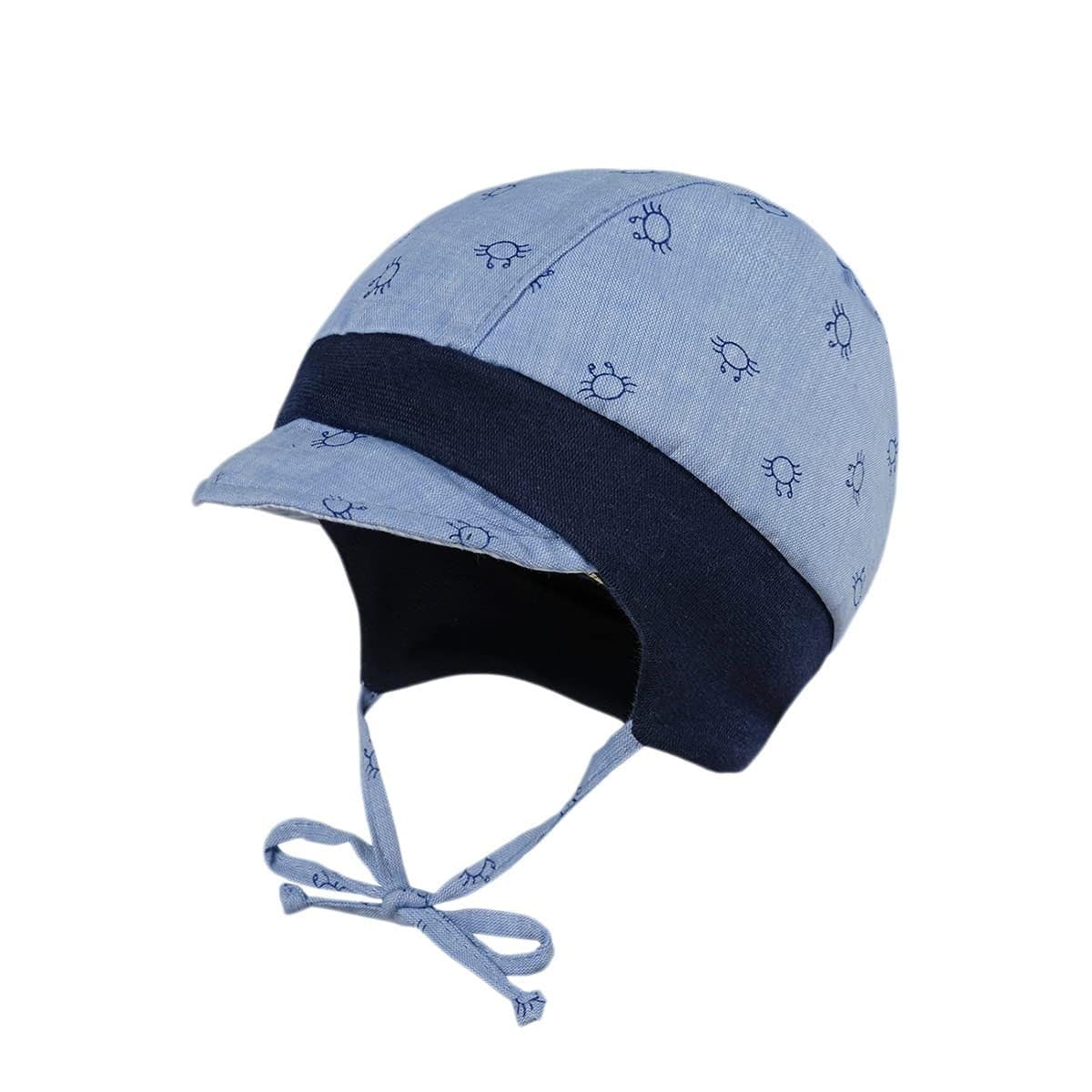 La Bortini Kopftuch Baby Kinder Bandana Tuch Mit Schirm Schirmm&uuml;tze Kopfbedeckung, Leicht, Weich, Rosa Karriert