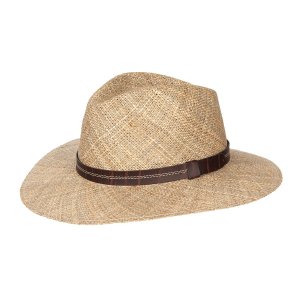 Traveler Cotton Hat Men Brown Wide Brim Sun Hat 100% Cotton Custom