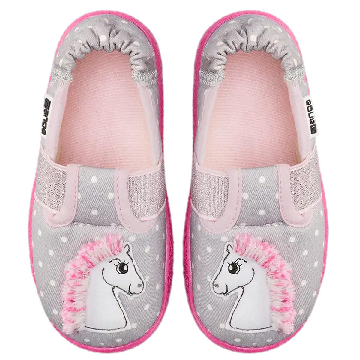 NANGA | girls' half-high slippers with horse motif cotton