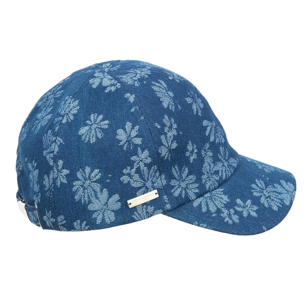 SEEBERGER | Damen Cap aus Jeansstoff mit Blumen Design