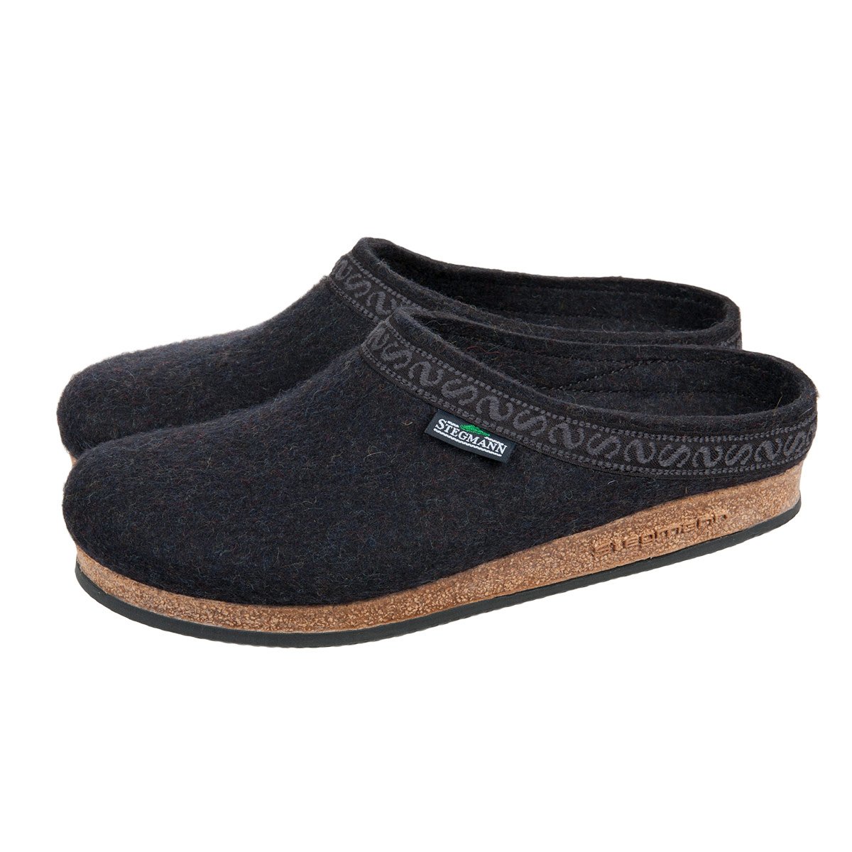 STEGMANN | Wool felt slippers with cork latex footbed