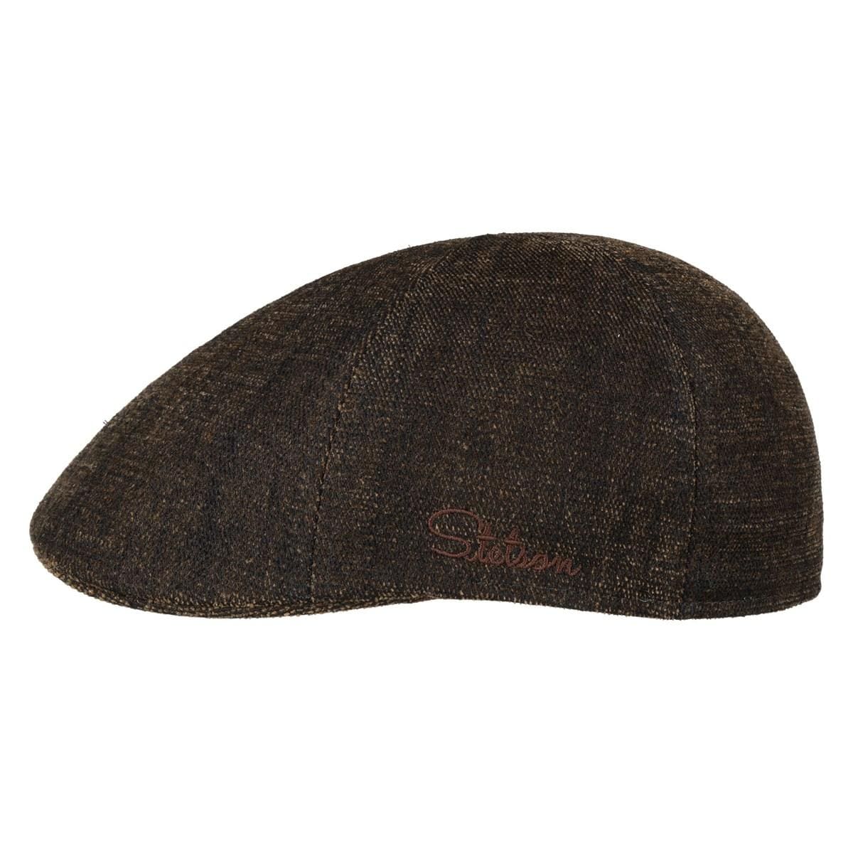 STETSON | 6 Panel Texas Samt Flatcap im Vintage Bowling Stil