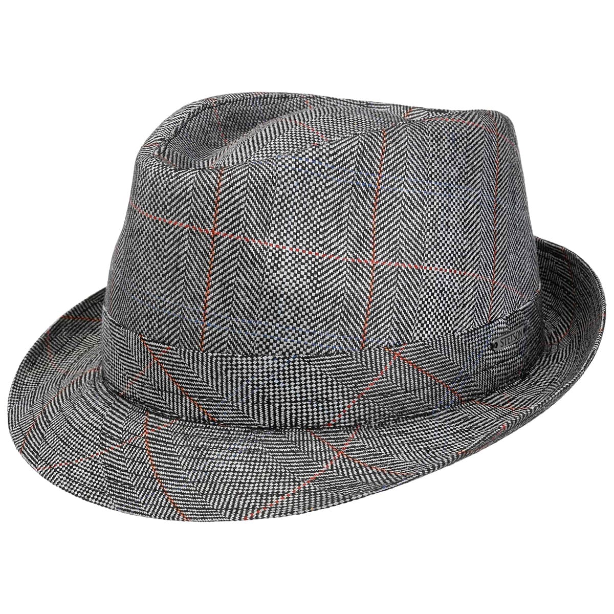 STETSON | Trilby aus 100 % Seide mit meliertem Fischgratmuster