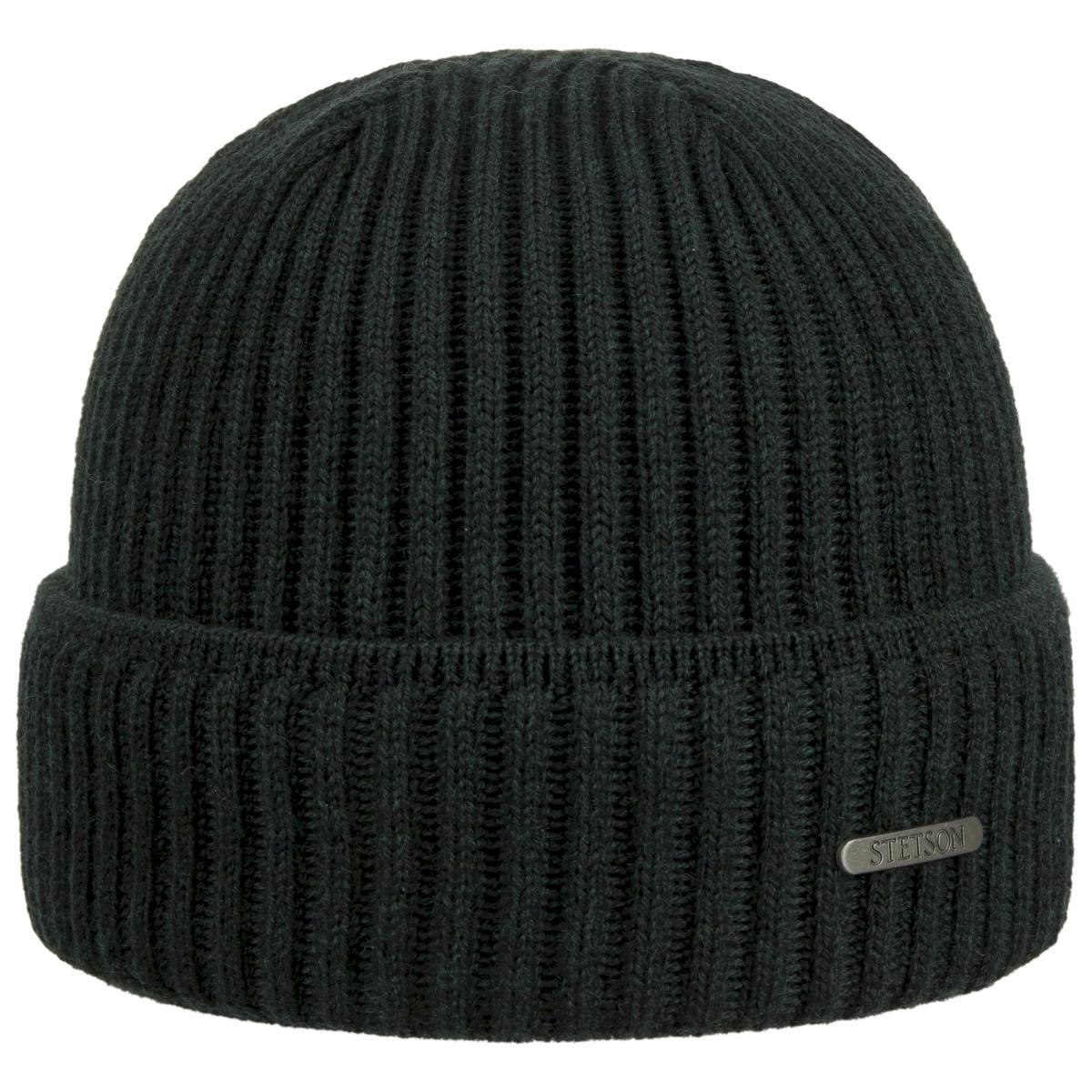 STETSON | knitted hat in merino wool with turn-up